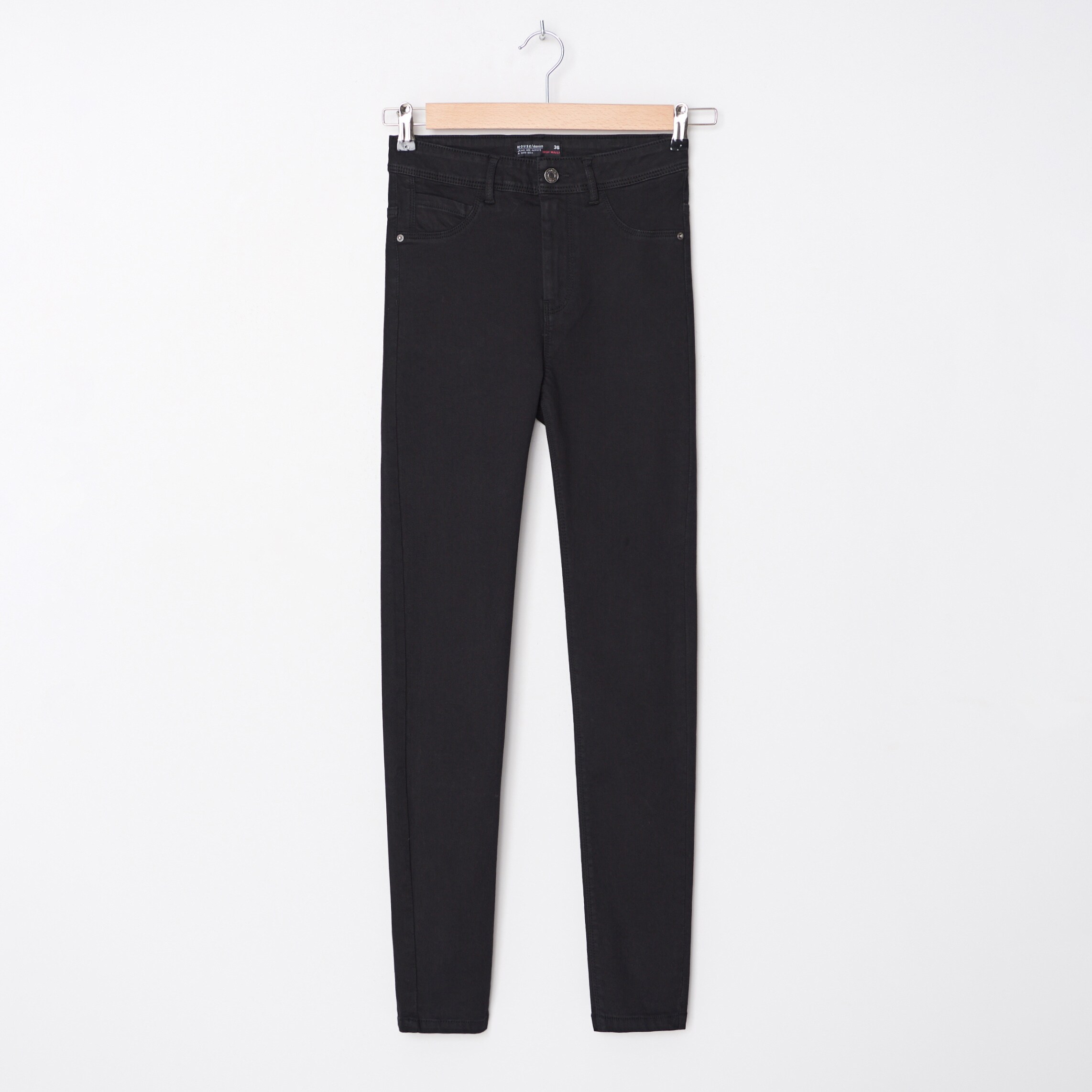 Džínsy skinny fit s vysokým pásom