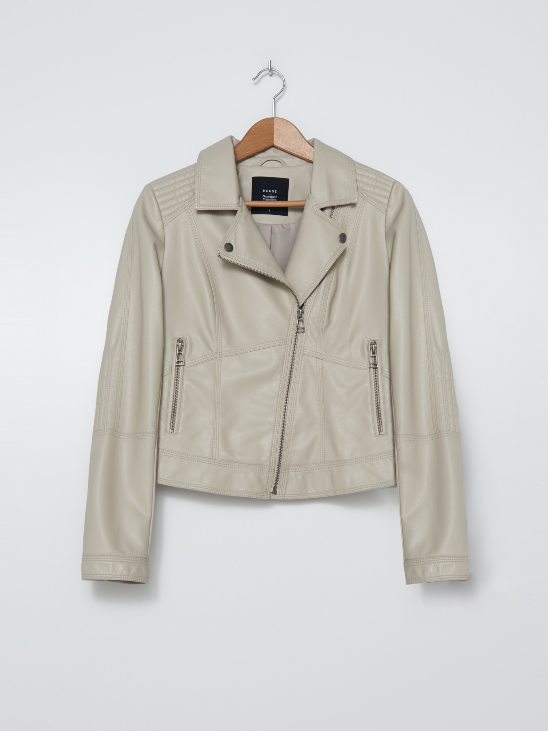 Motorkárska bunda z imitácie kože