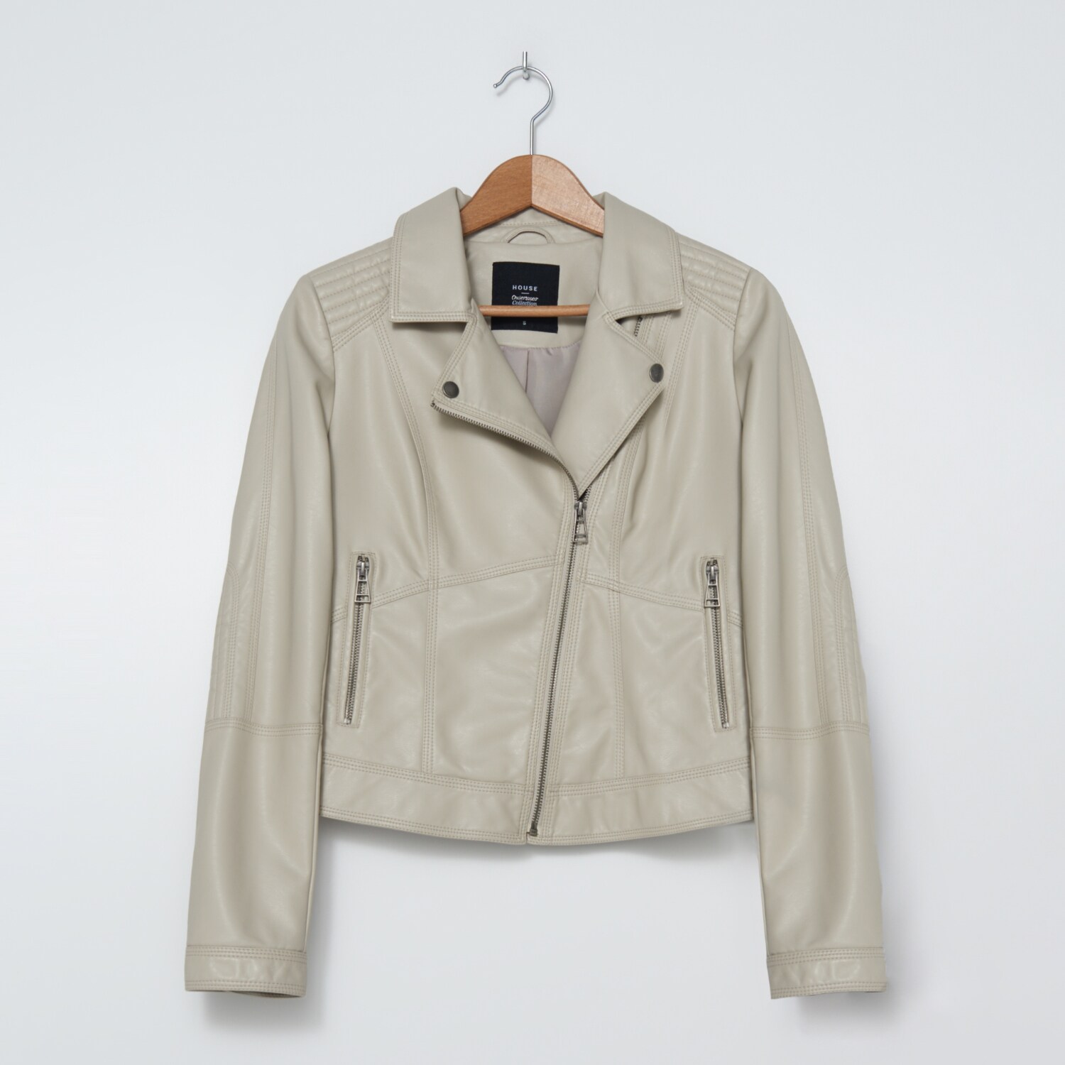 Motorkárska bunda z imitácie kože