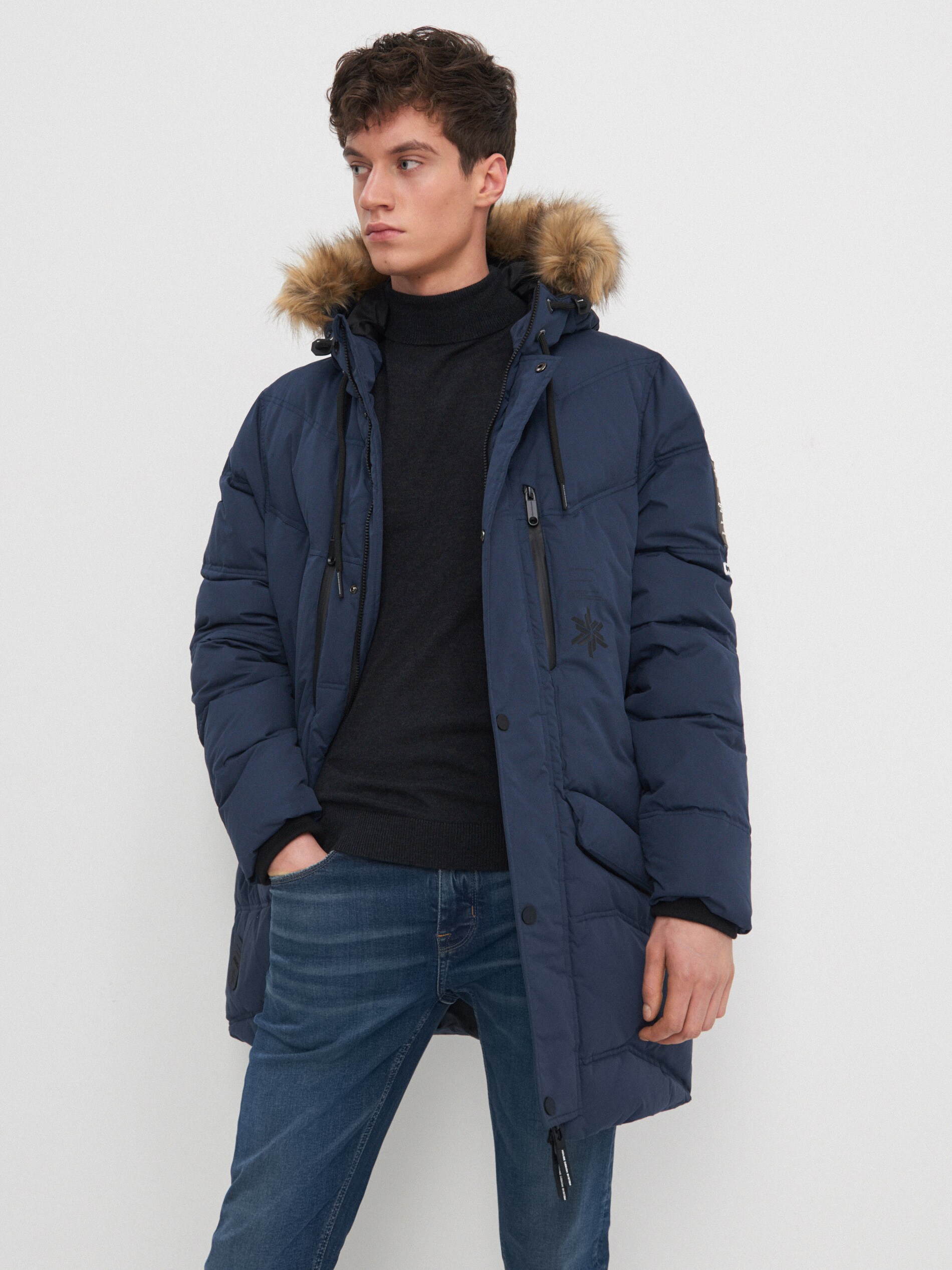 Spodný kabát s kapucňou