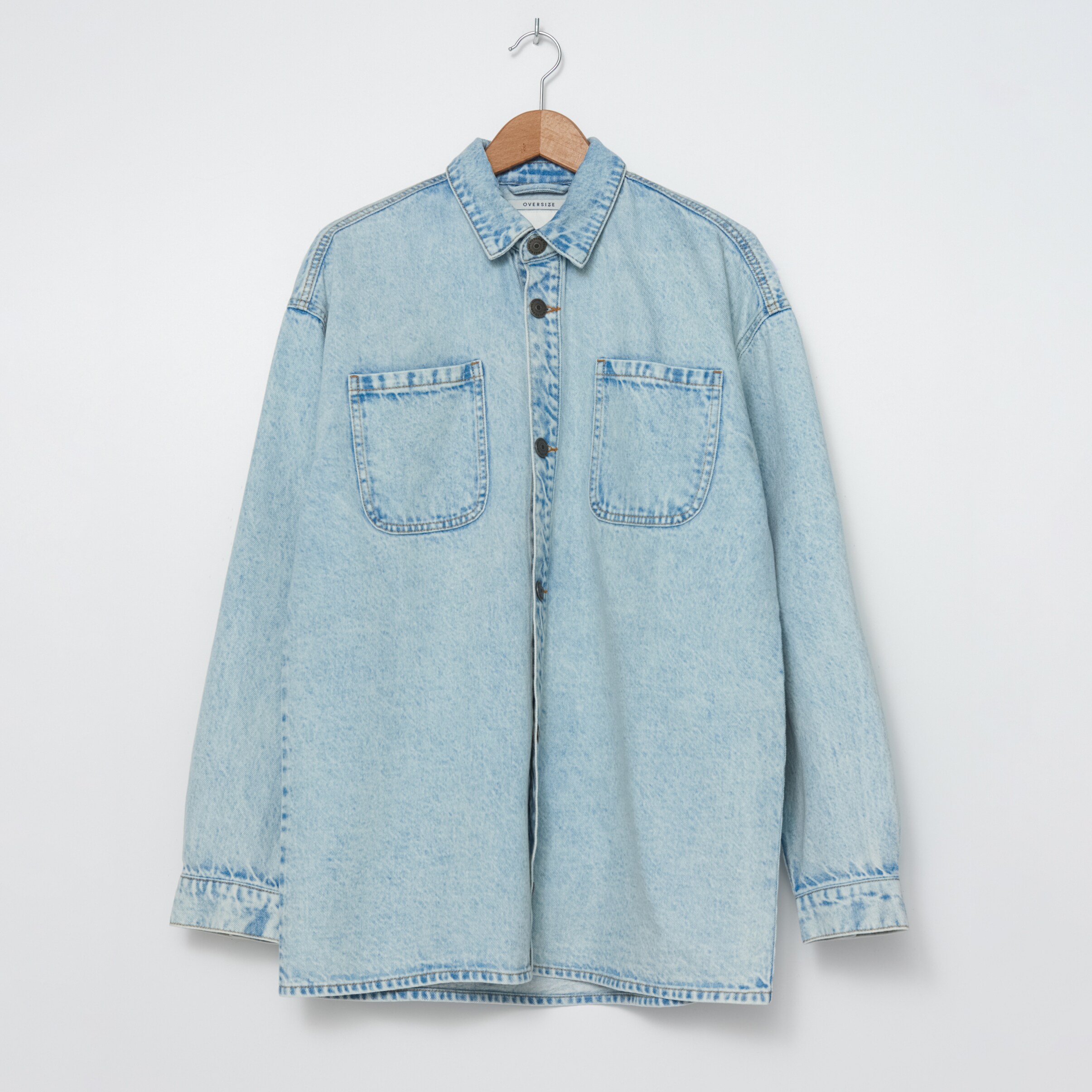 Denimová oversize košeľa
