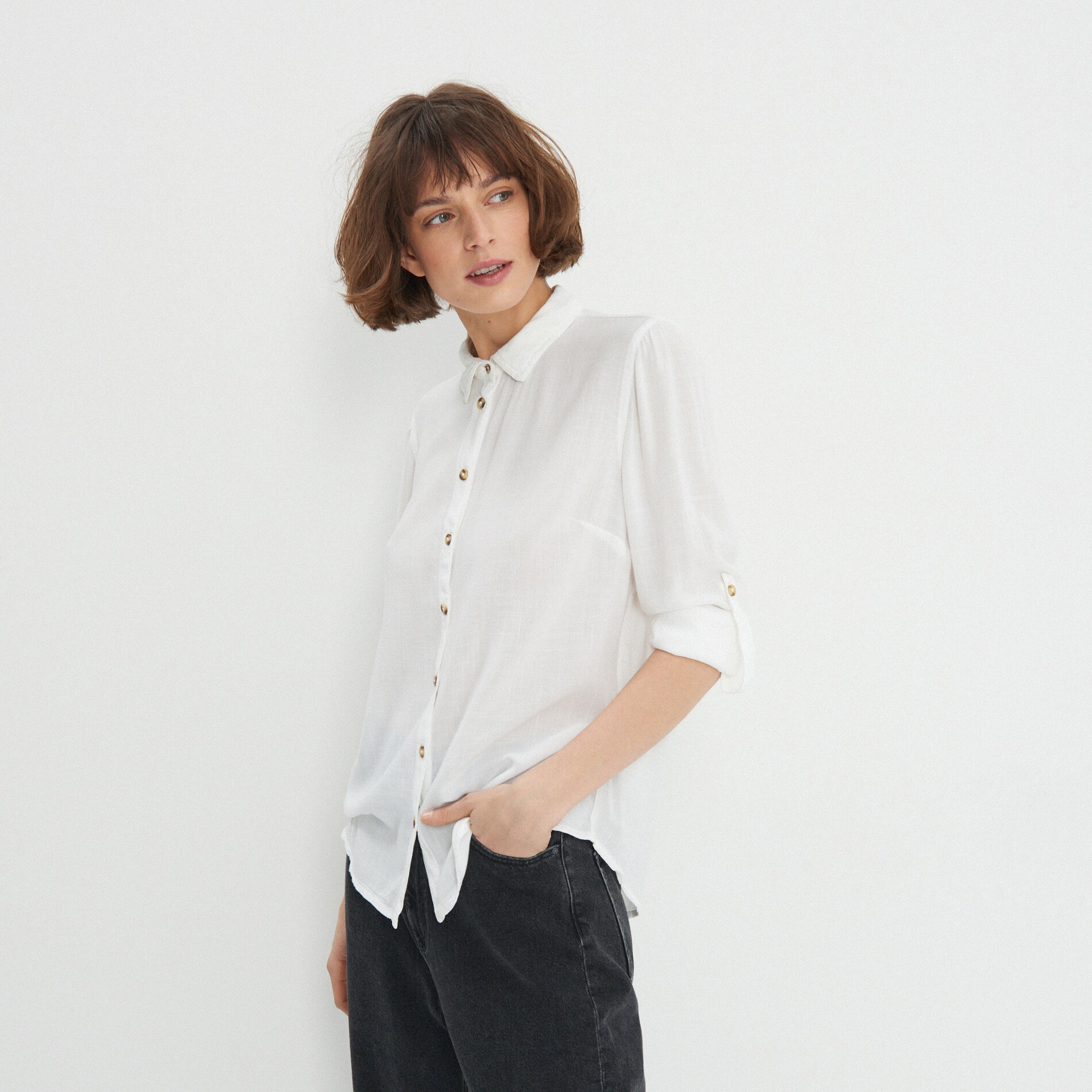 Basic viskózová košeľa