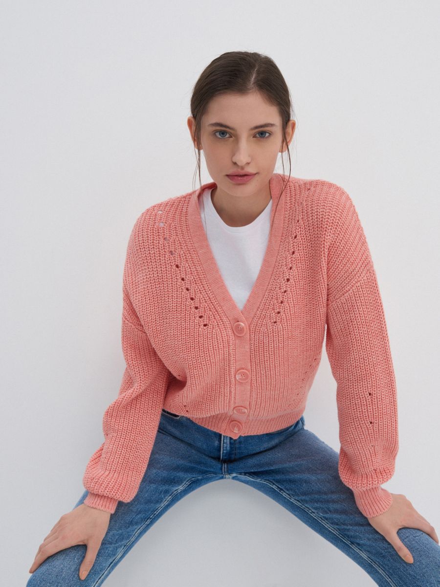 Ribbed knit cardigan, HOUSE, 0326E-24M