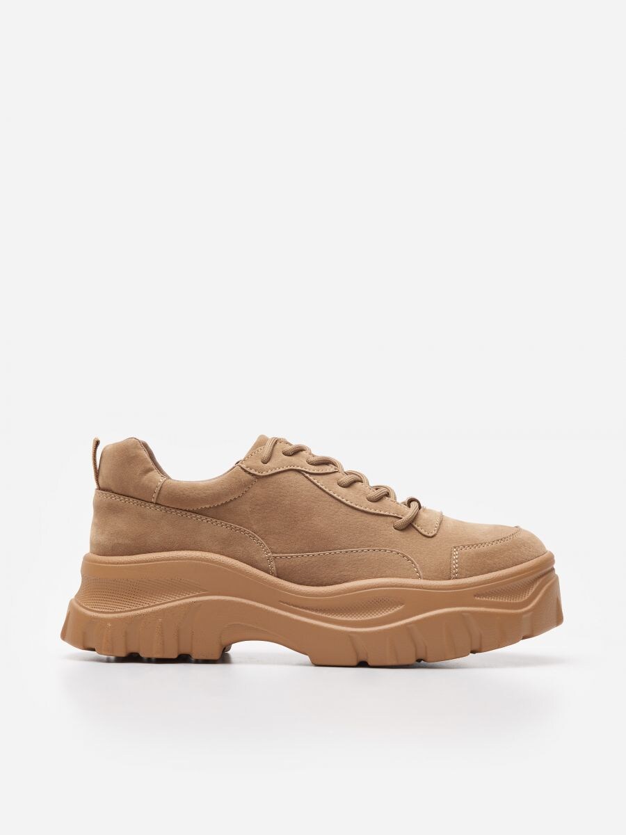 sneakers platform beige