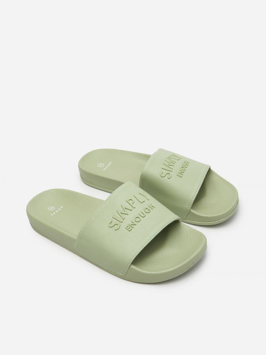slides mint green