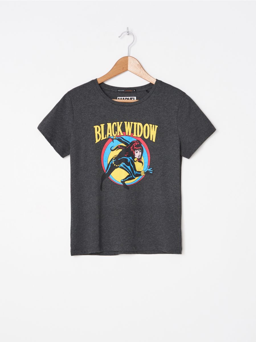 Black Widow print T-shirt, HOUSE, 1393A-90M