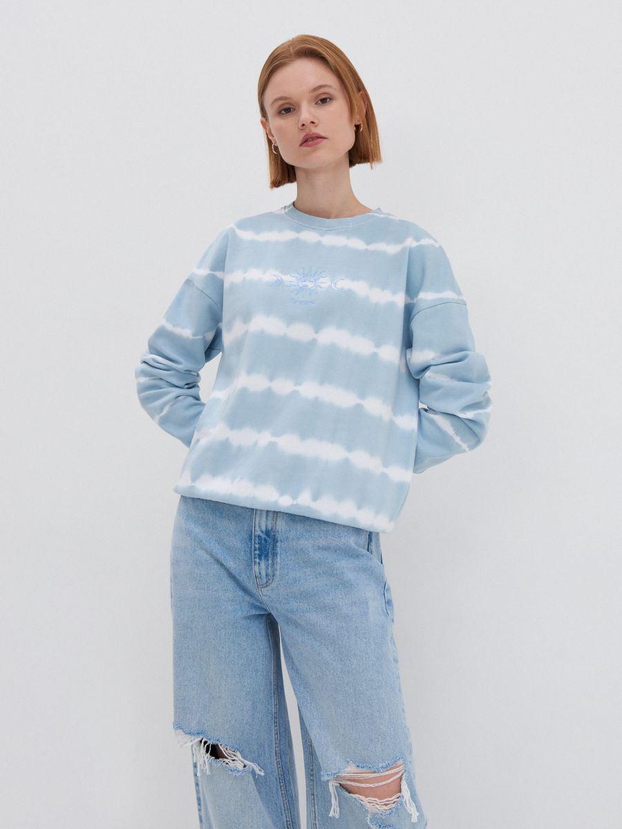 Oversized sweatshirt with tie dye motif 