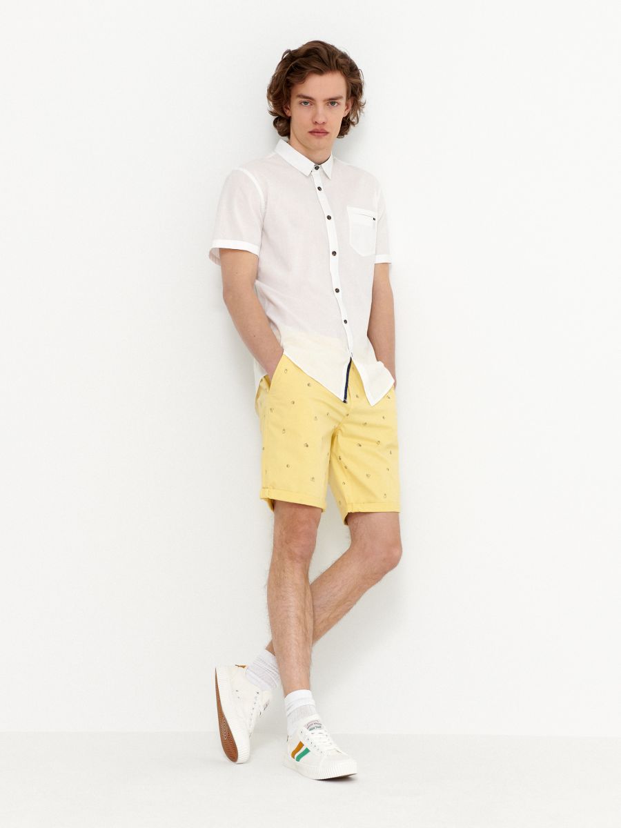 Patterned chino shorts, HOUSE, 1975E-11X
