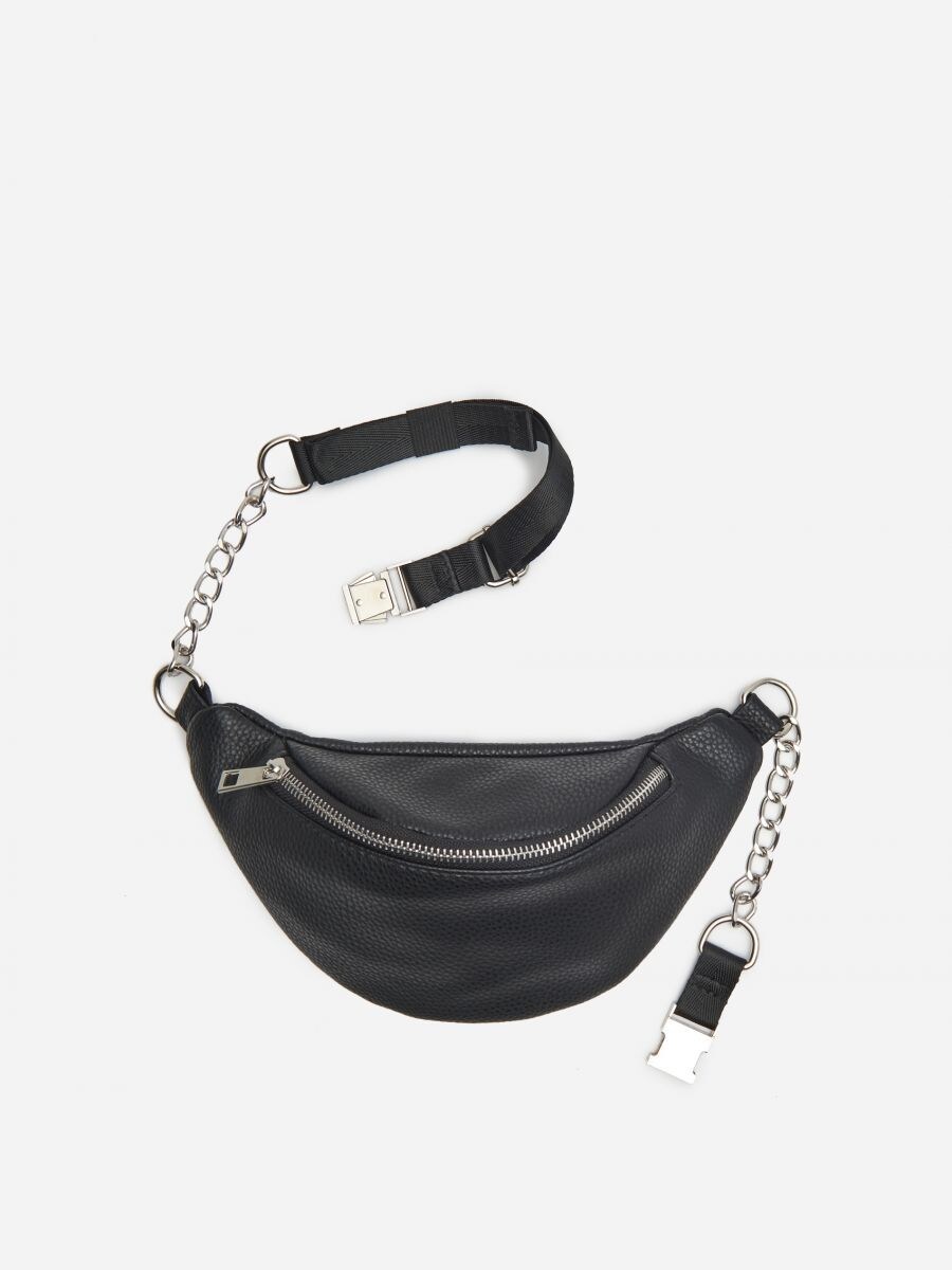 white leather bum bag