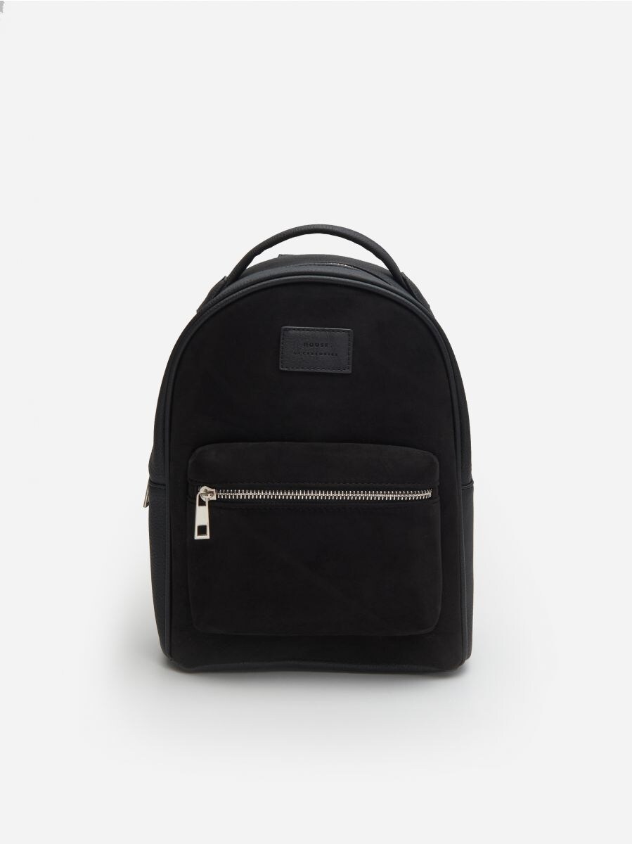 suede bookbag