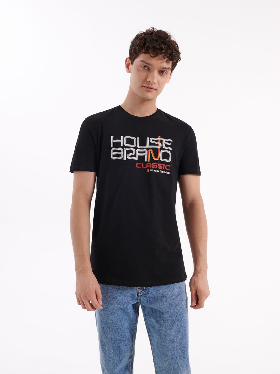 Organic cotton T-shirt, HOUSE, 4612E-99X