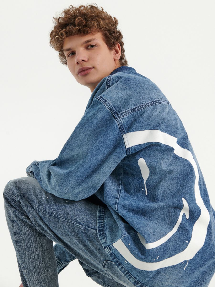 Denim shirt Smiley®, HOUSE, 4690M-55J