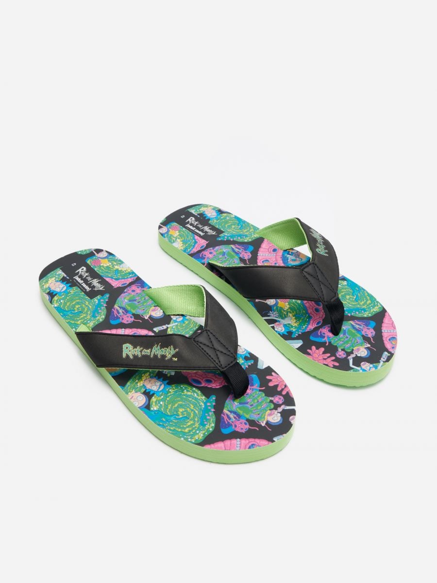 leopard thong sandals