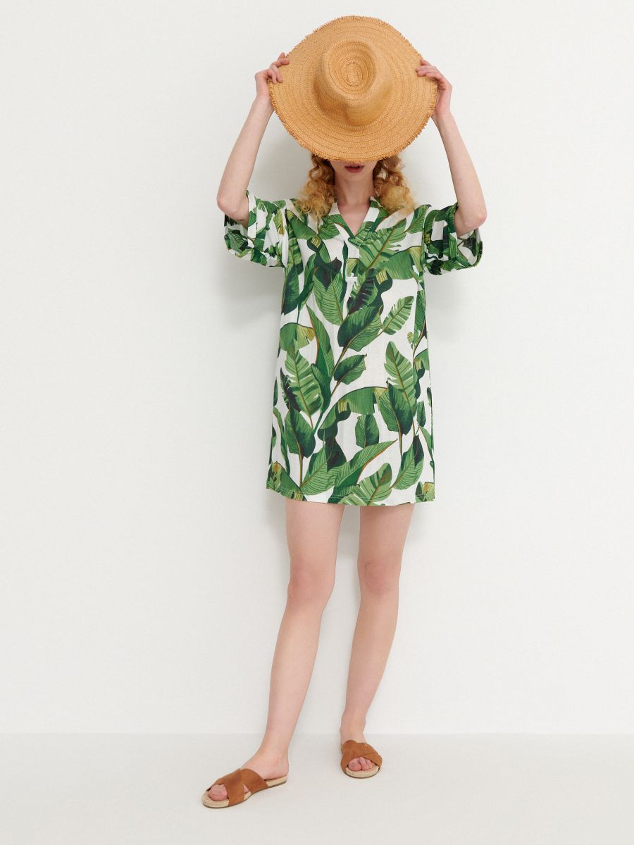 Plant print dress, HOUSE, 4973E-MC1