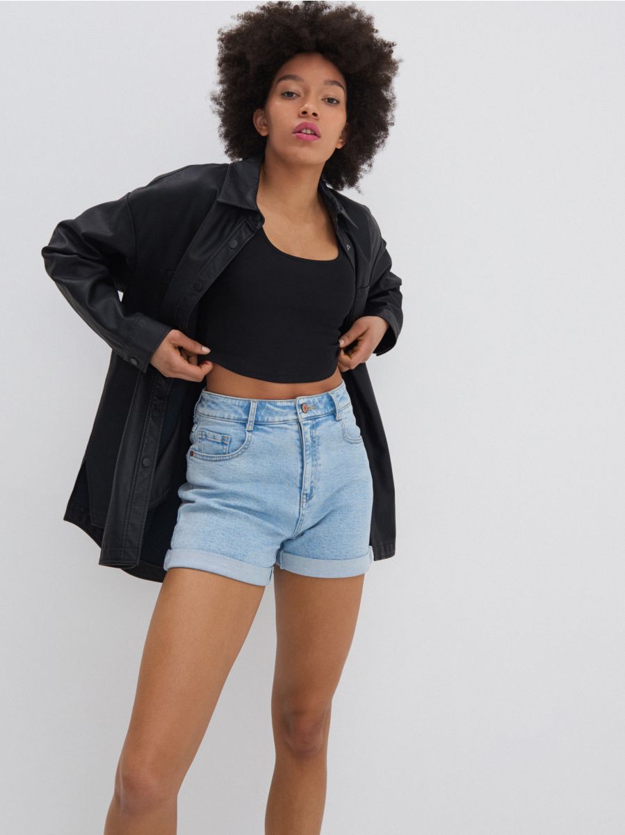 High waist denim shorts, HOUSE, 5510D-50J