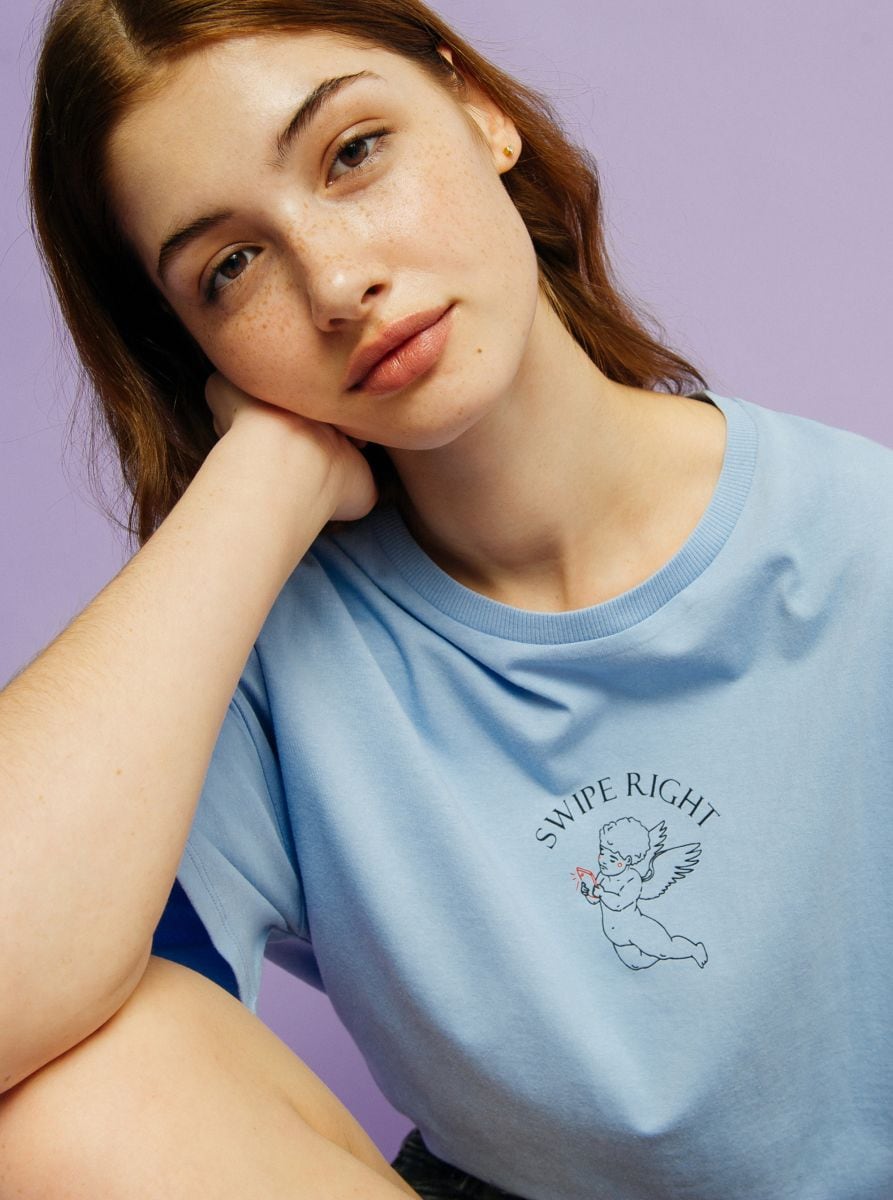 Oversize printed t-shirt, HOUSE, 7114D-05X