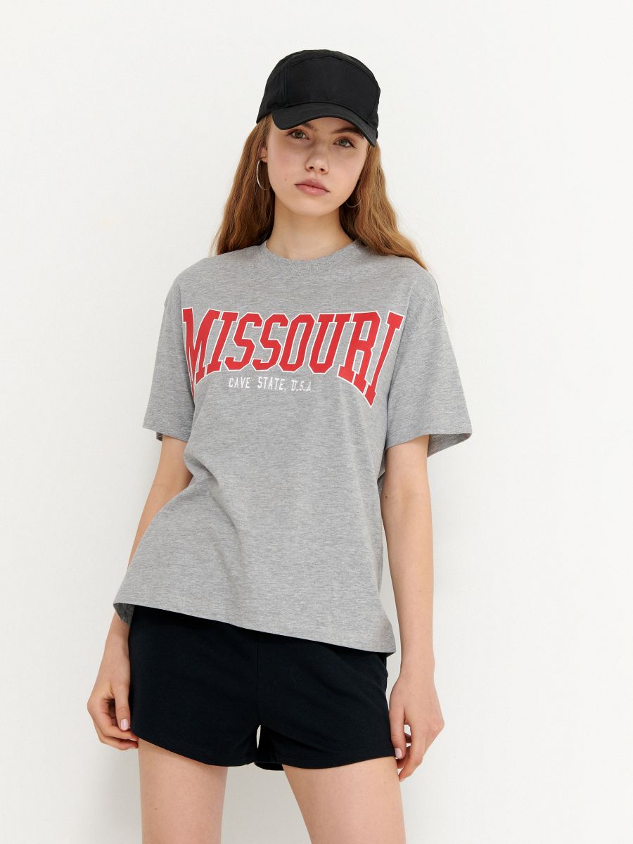 T-shirt oversize z nadrukiem Missouri 