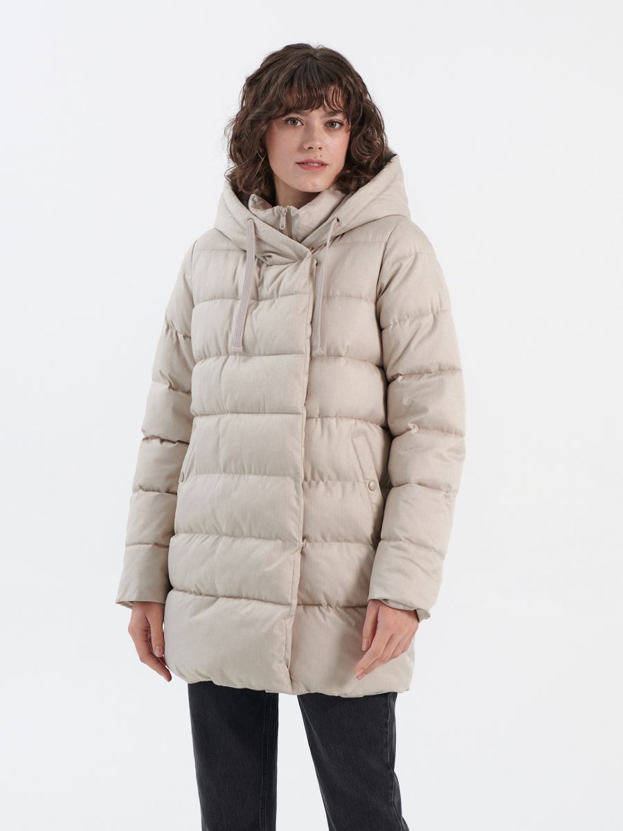 Quilted coat with hood, HOUSE, 7990I-02X