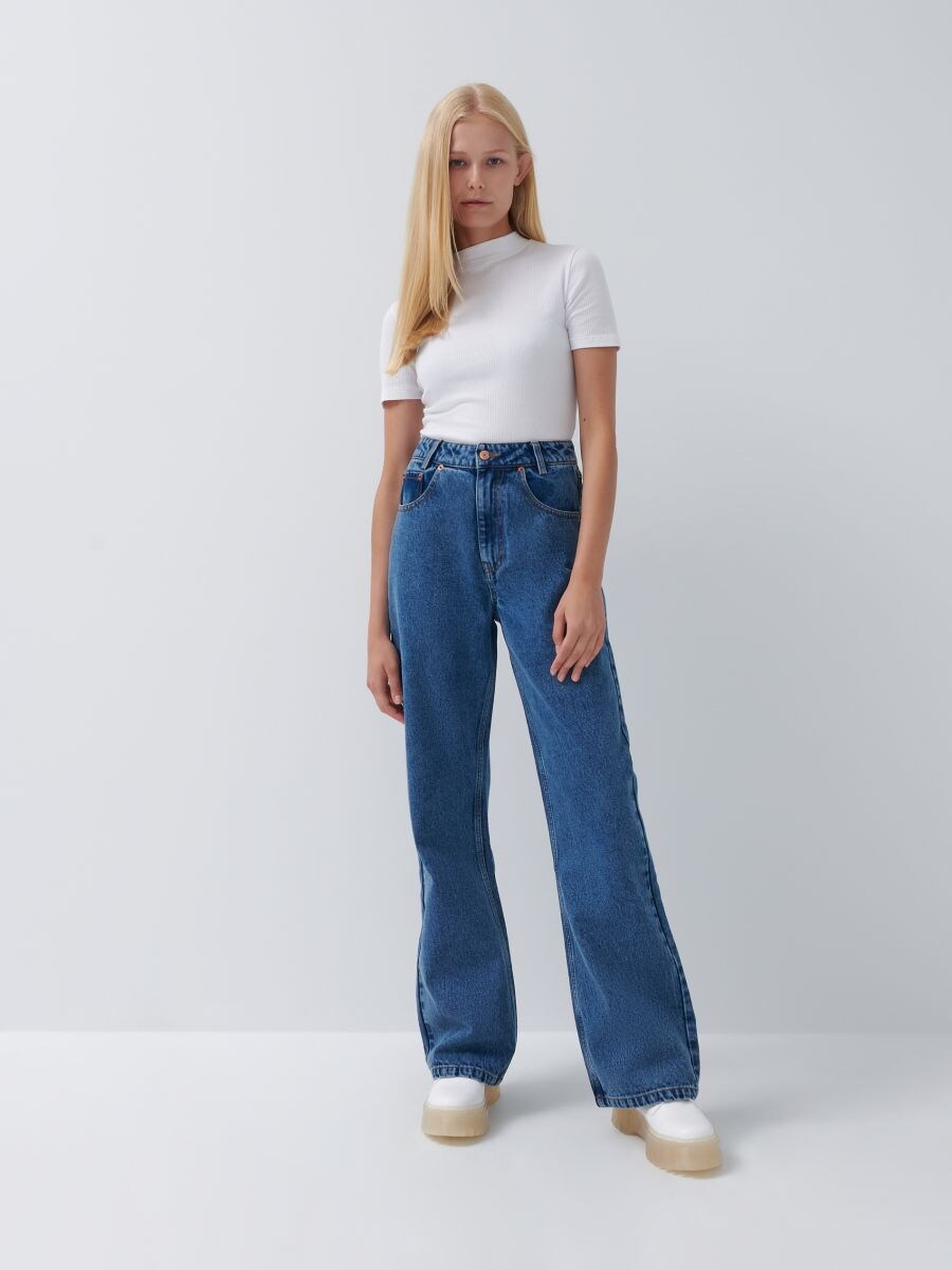Jeans wide leg, HOUSE, 8025K-59J - navy