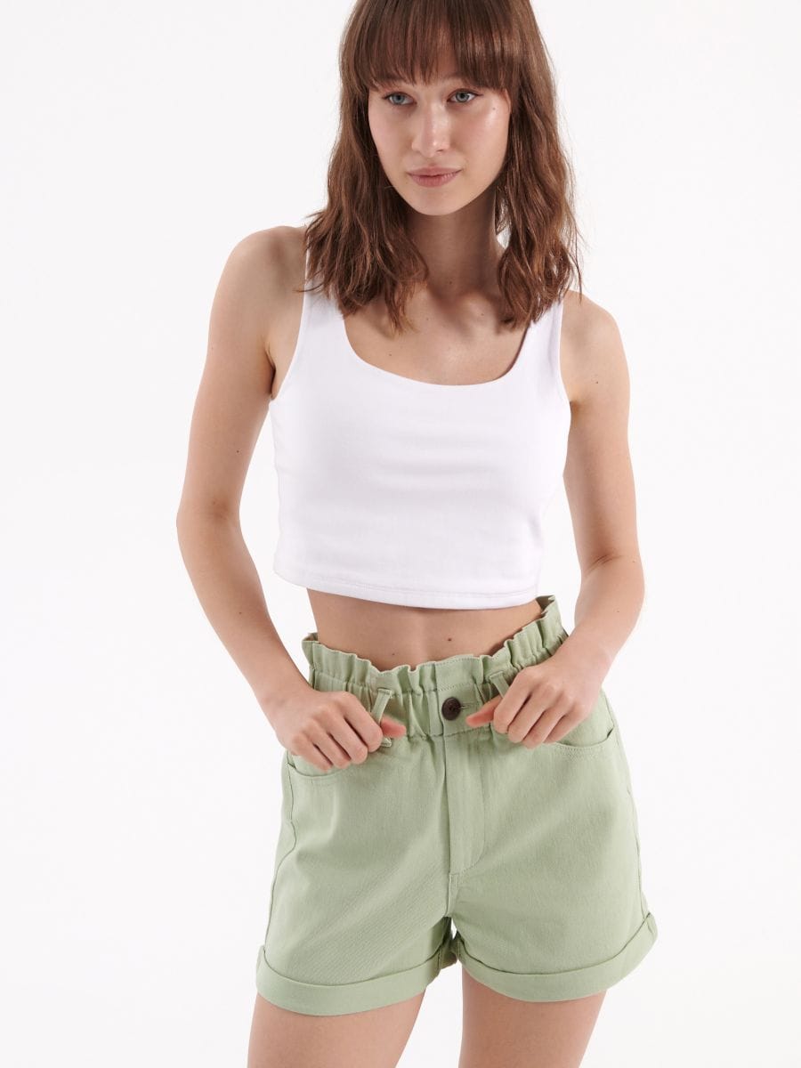 High waist denim shorts, HOUSE, 8746L-07X
