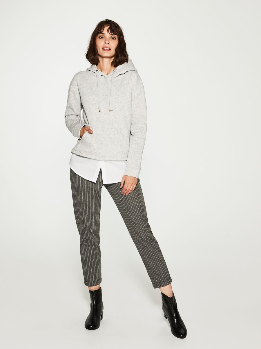 plain white hoodie and sweatpants