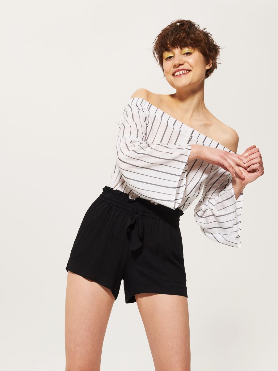 paper bag shorts black
