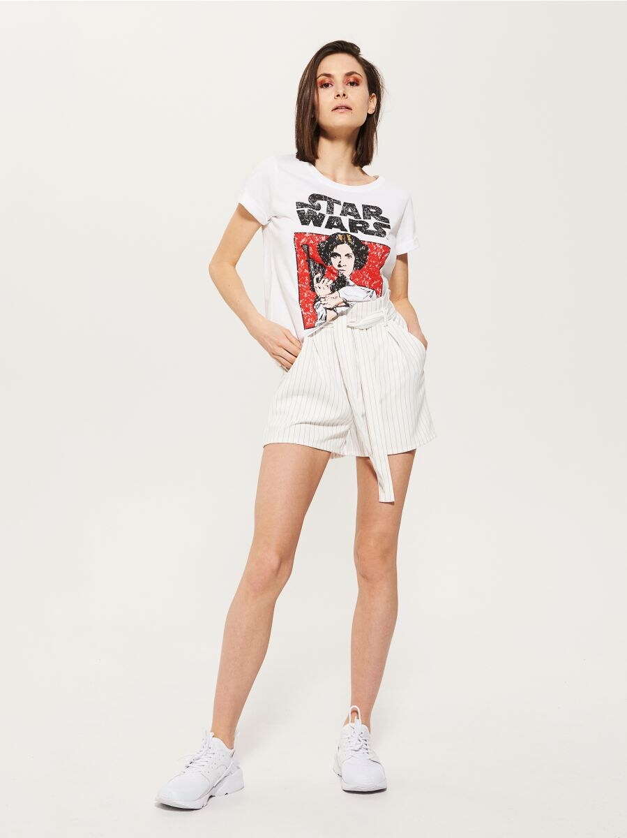 paperbag shorts white