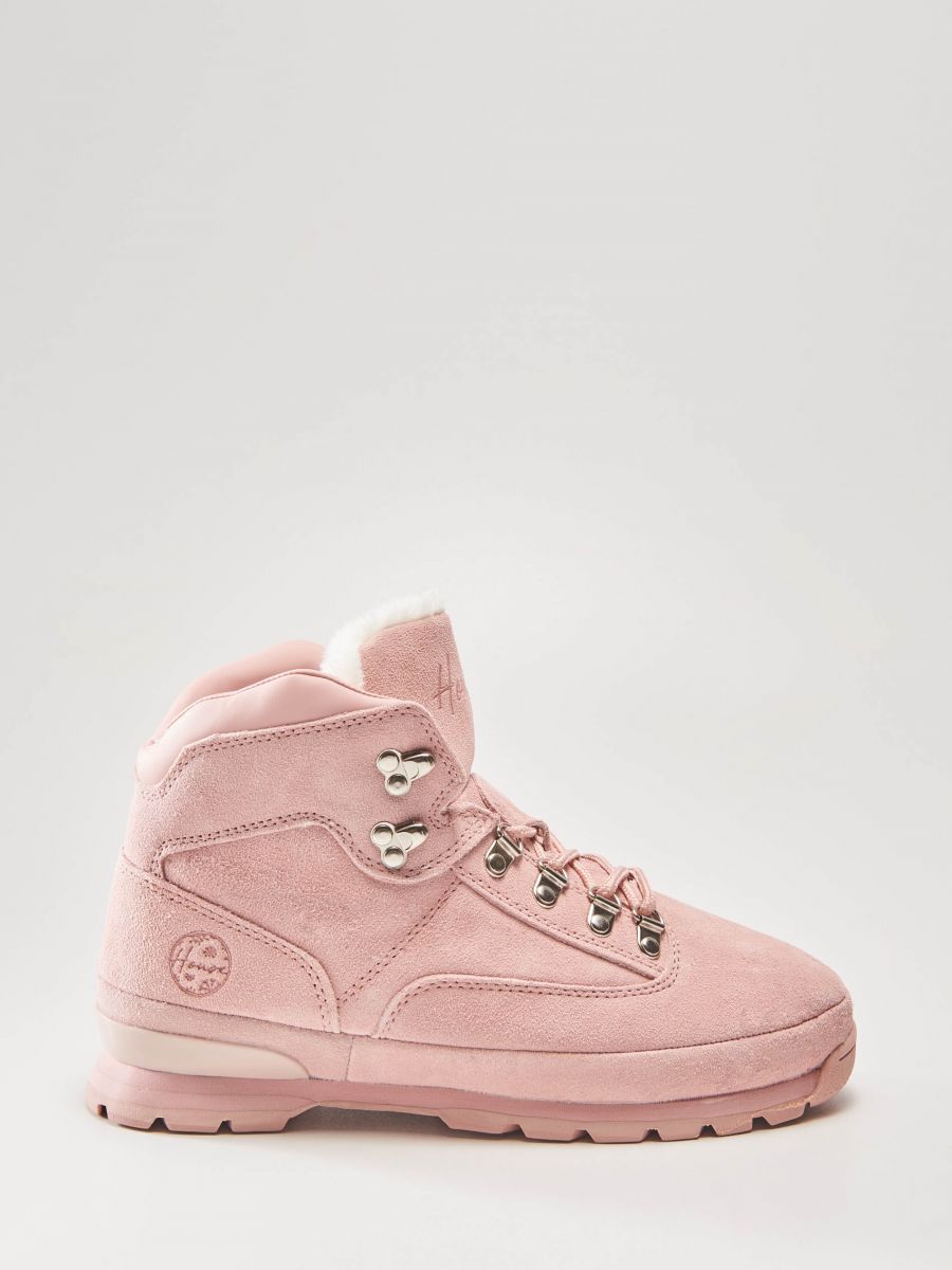 pink hiking boots