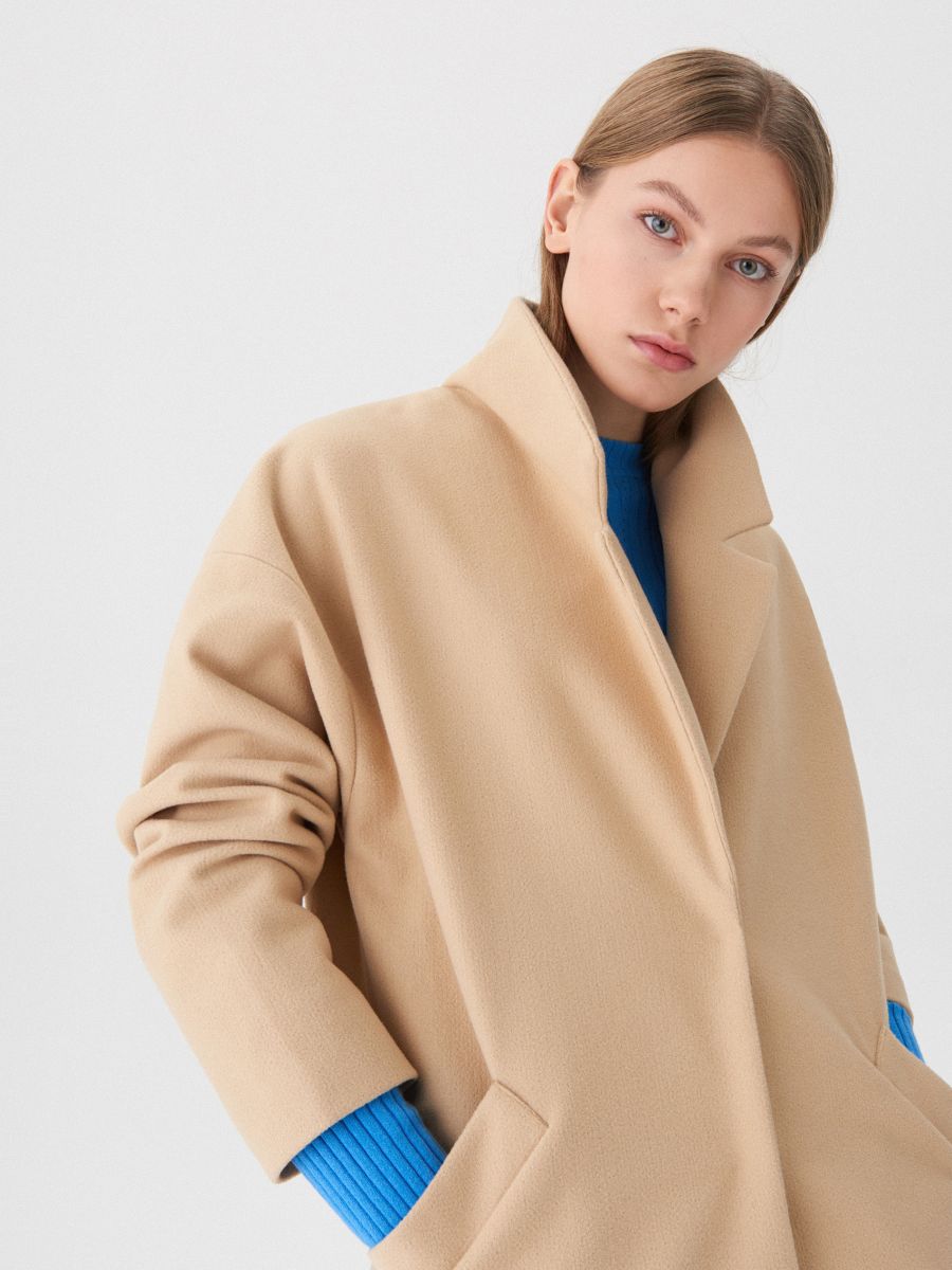 yellow oversized coat