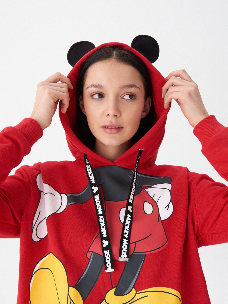 red mickey mouse hoodie