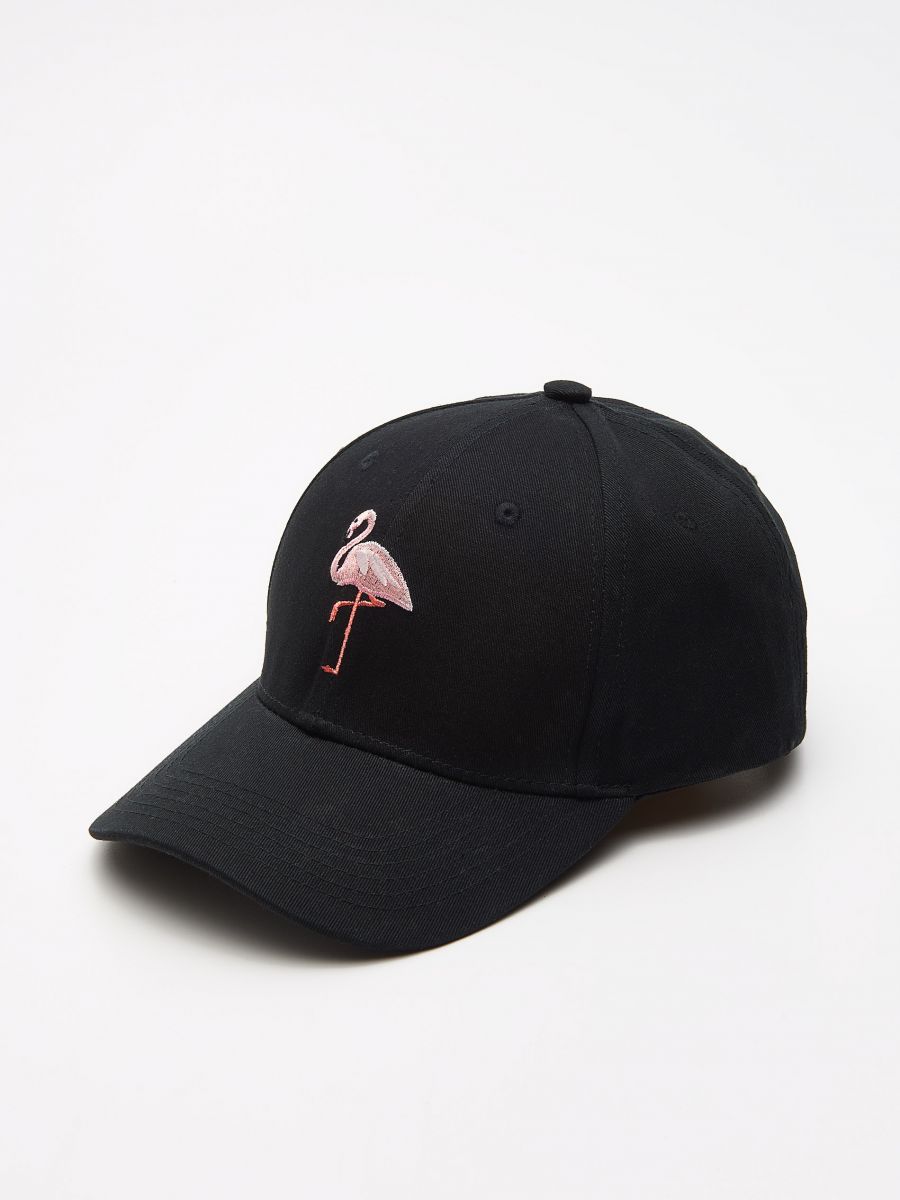Beanie with flamingo print, HOUSE 