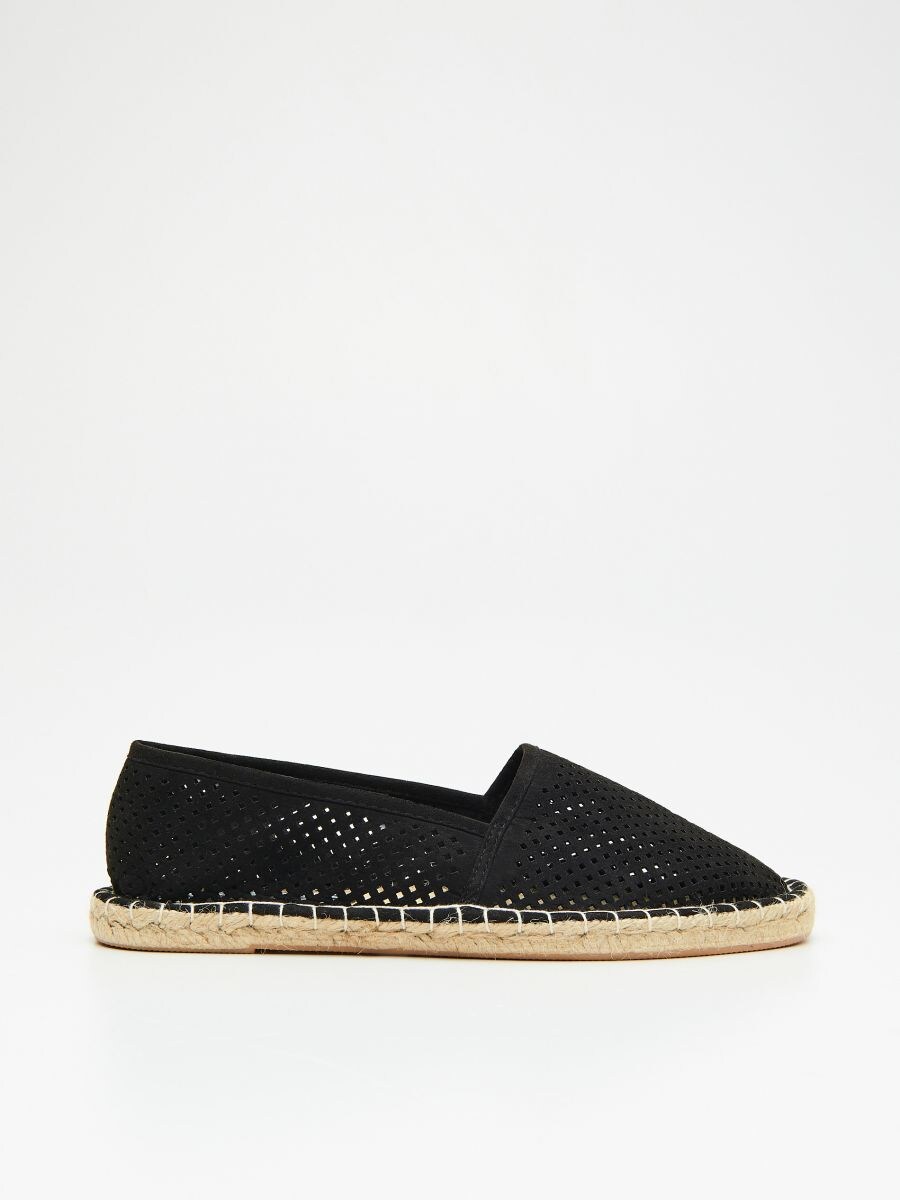 Perforated espadrille slip ons, HOUSE 