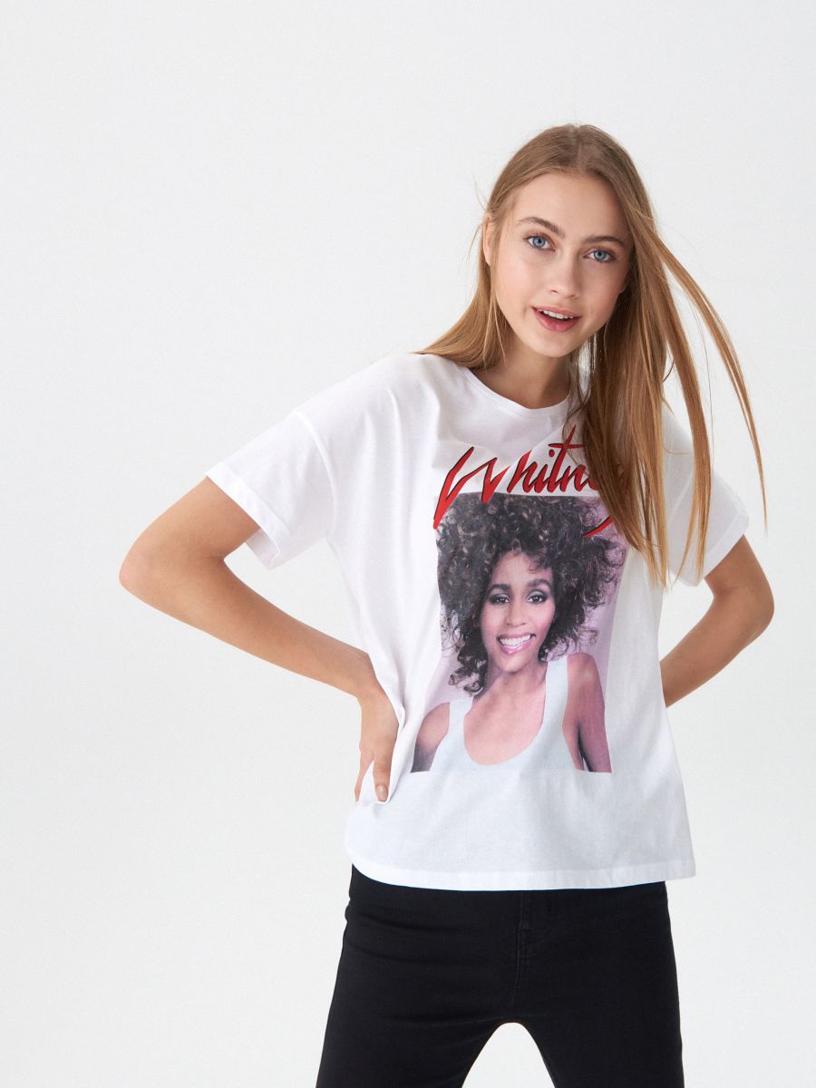 Whitney print T-shirt, HOUSE, VT443-00X