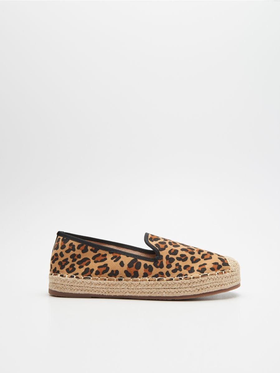 leopard print loafers