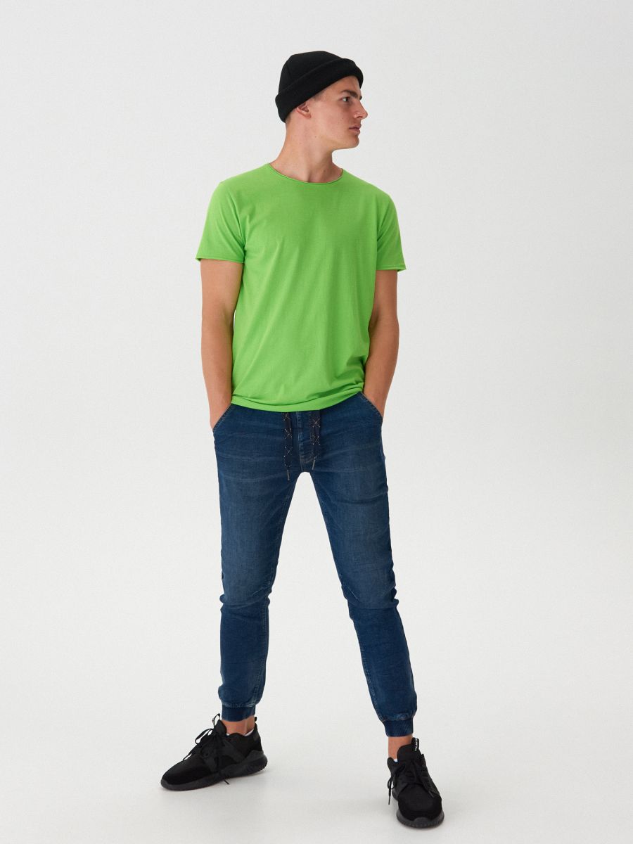 green jogger jeans