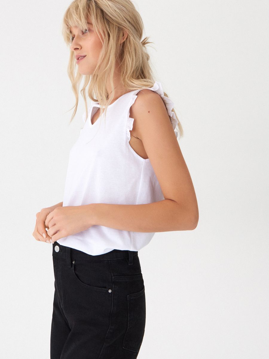 t shirt with cutout neckline