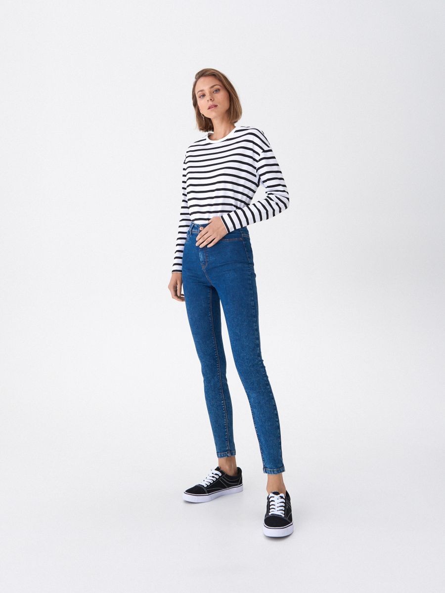 High waisted skinny jeans, HOUSE, XA213-56J
