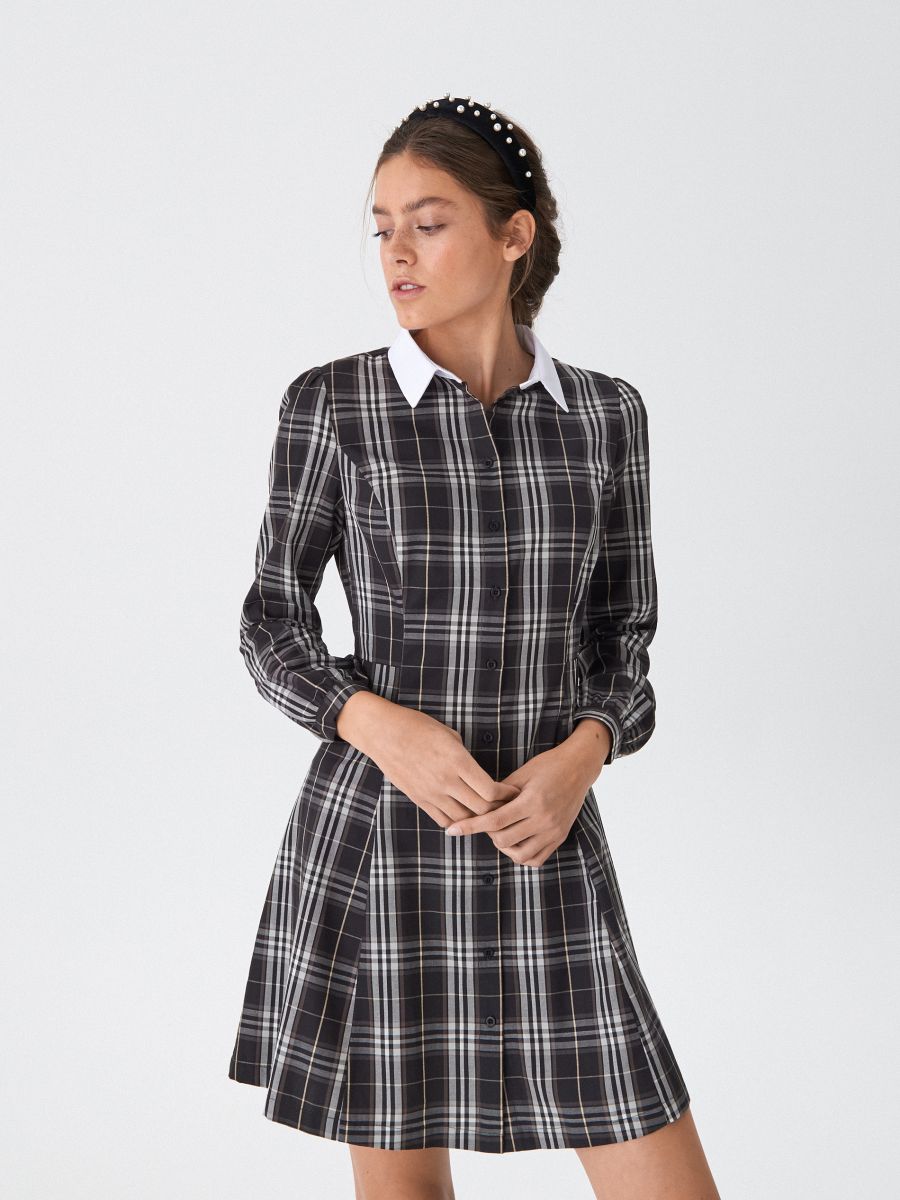 multicolor checkered dress