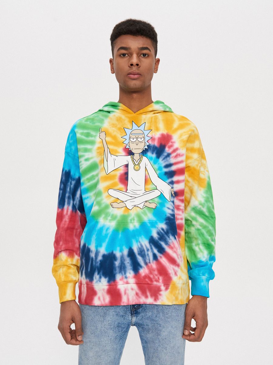 rick and morty sweatshirt tie dye
