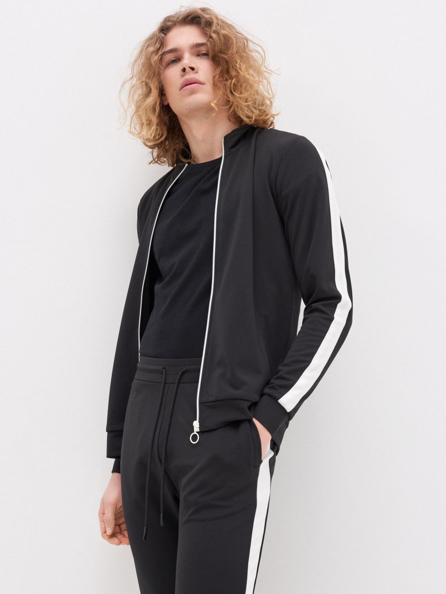 sweatshirt with side stripes