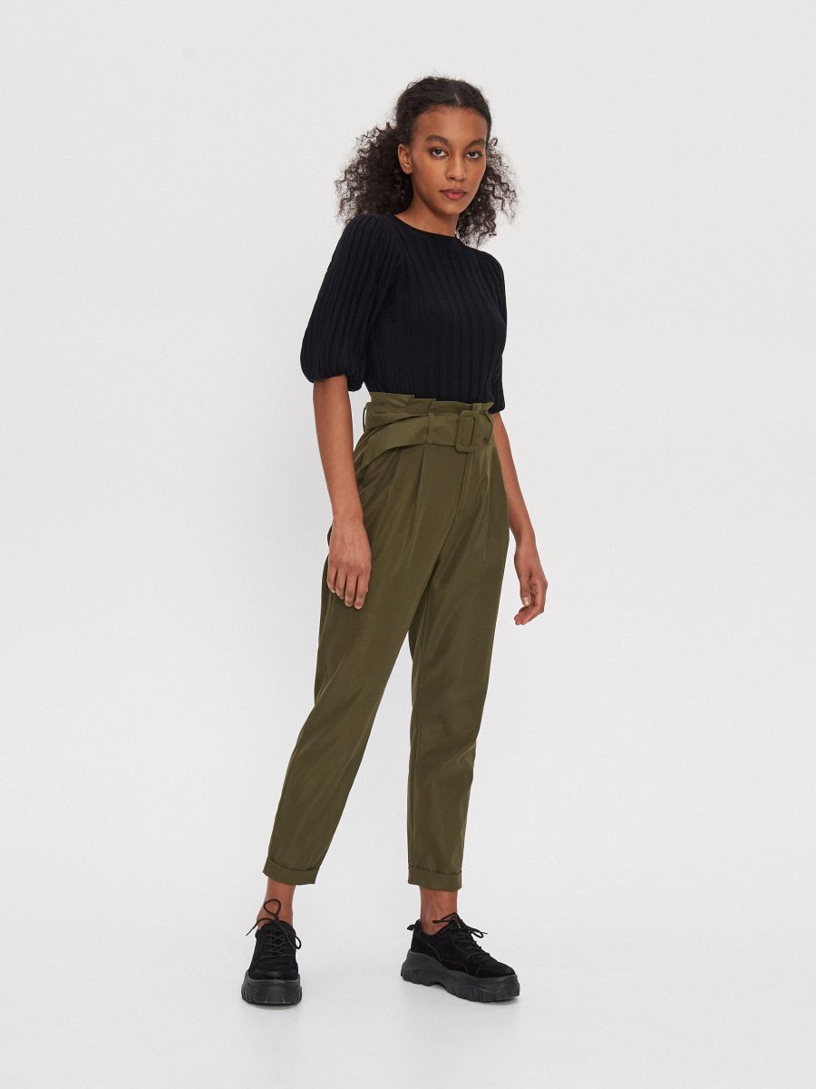 Cigarette pants with belt, HOUSE, YA781-81X