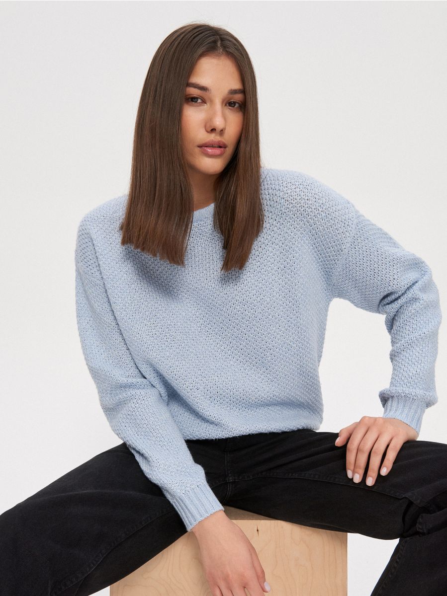 moss stitch jumper