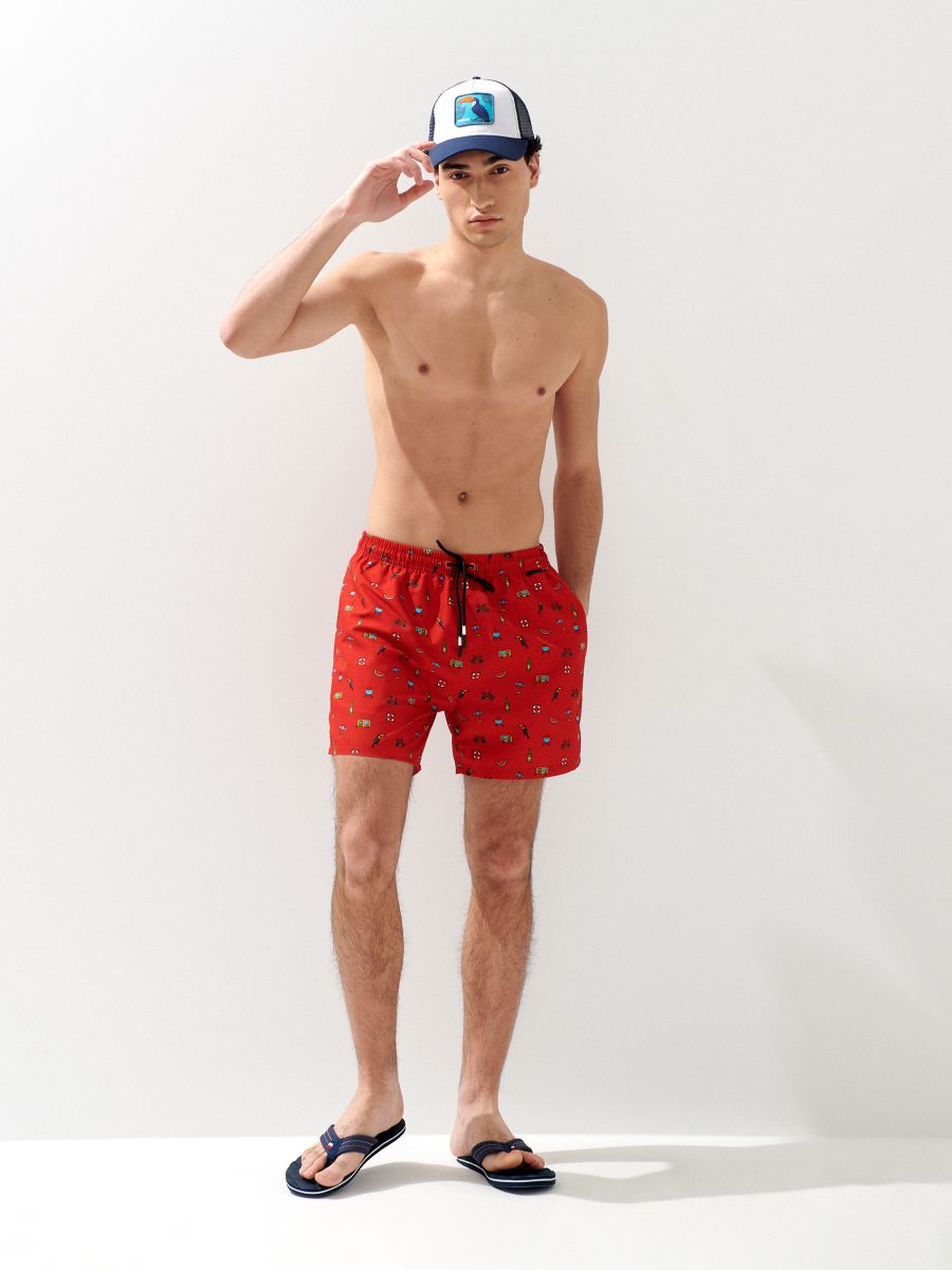 Swim shorts with print, HOUSE, YP746-33X