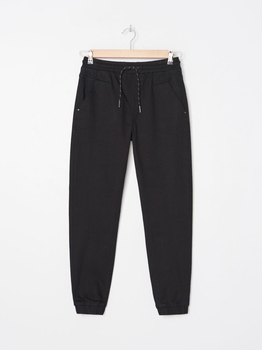 denim joggers black