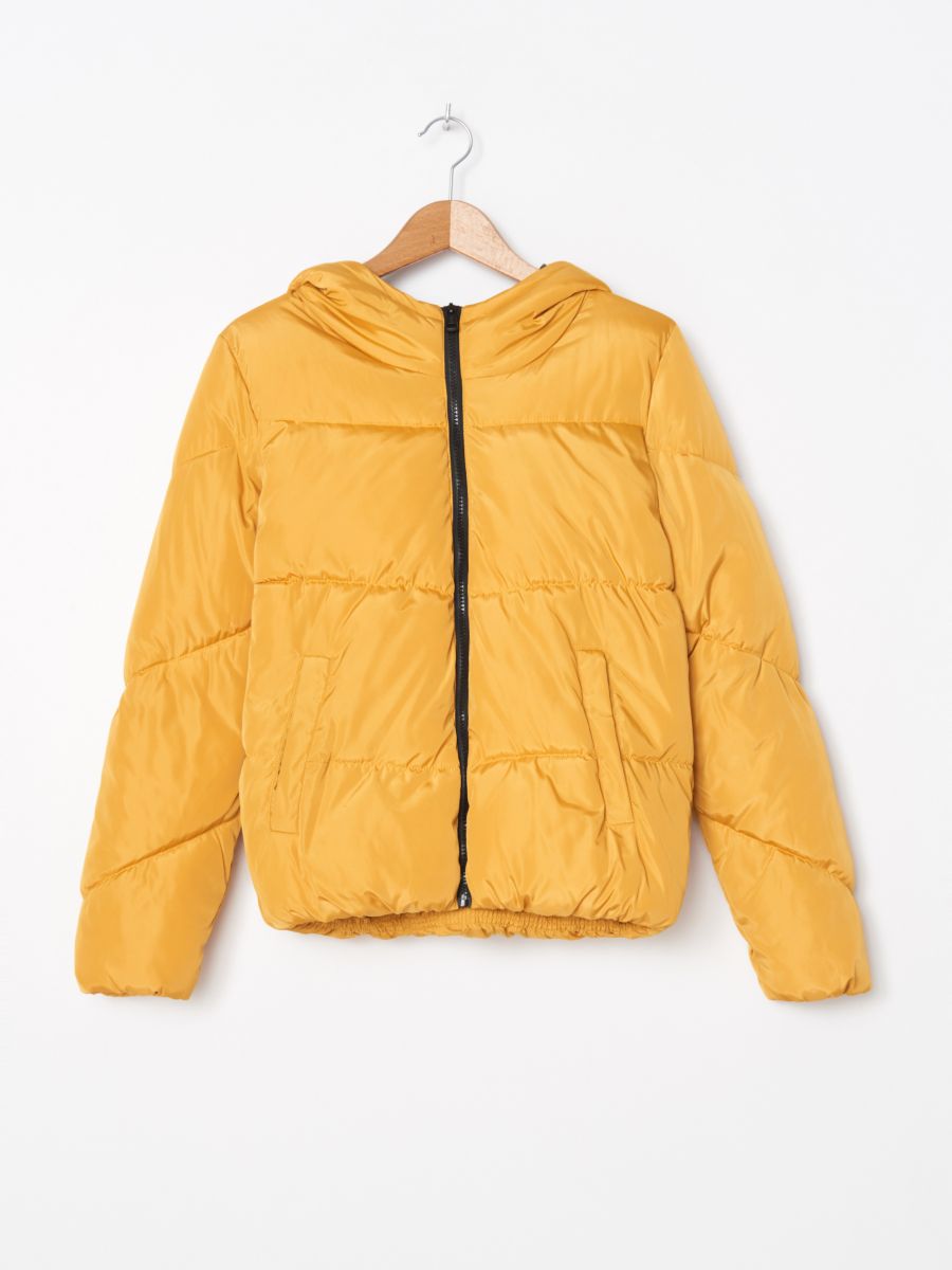 mustard quilted jacket