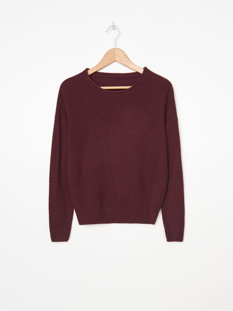 ladies burgundy jumper