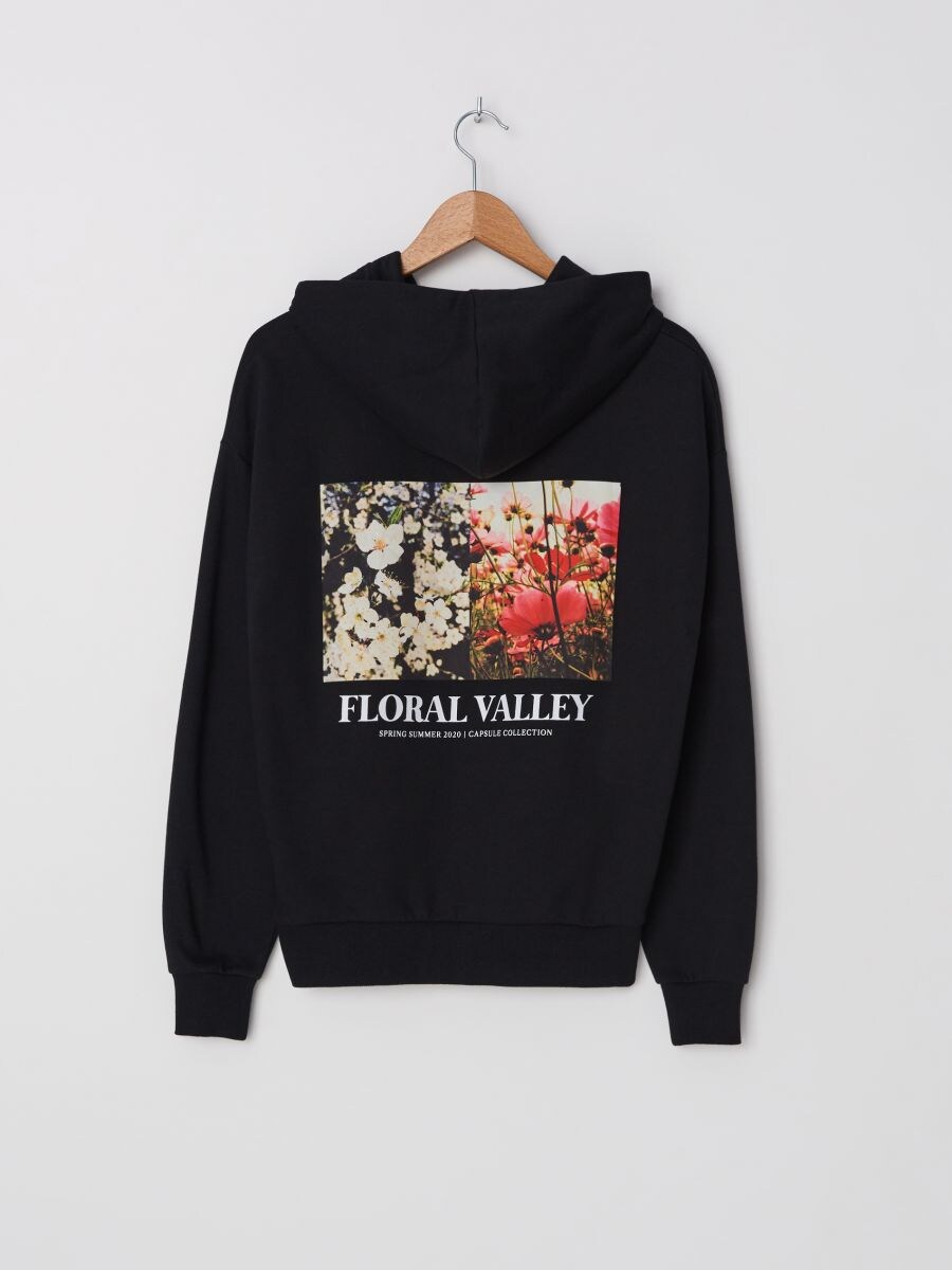 floral print sweatshirt