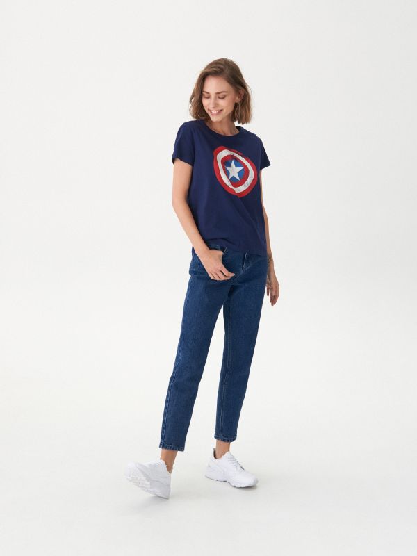 Captain america T-shirt - granatowy - VX496-59X - HOUSE