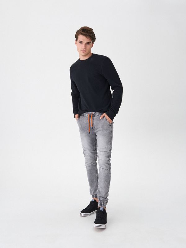 Spodnie jogger slim - szary - VX702-90J - HOUSE