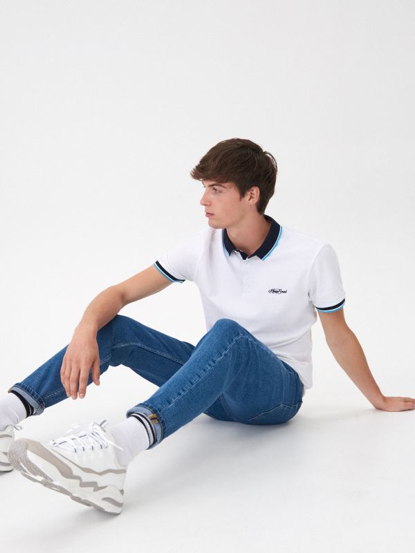 Tricou polo - alb - WC704-00X - HOUSE